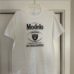 LAS VEGAS RAIDERS NFL FOOTBALL MODELO CERVEZA BEER TEE T SHIRT Men’s Or Women’s
